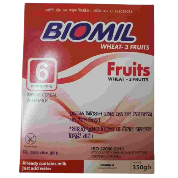 BIOMIL  WHEAT- 3 FRUITS 350GM