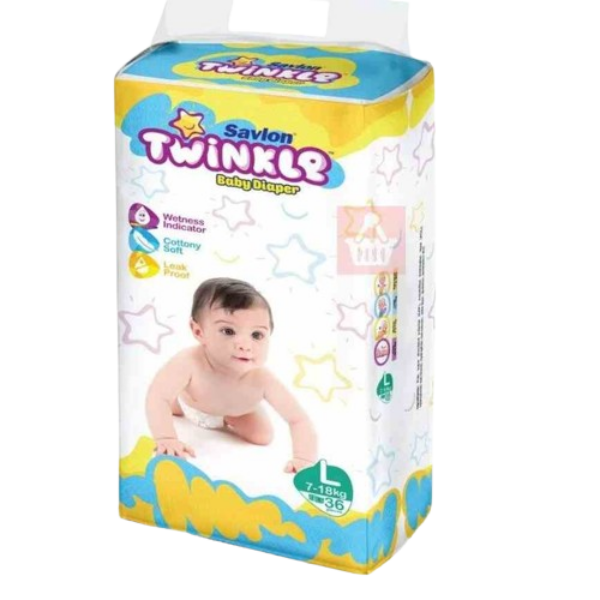 TWINKLE BABY DIAPER 36 PCS L