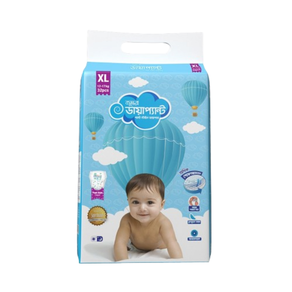 বসুন্ধরা বেবি ডায়াপ্যান্ট ৩২পিস XL