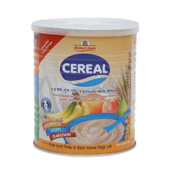 MOTHER'S SMILE CEREAL 4 FRUITS-MILK-WHEAT 400GM
