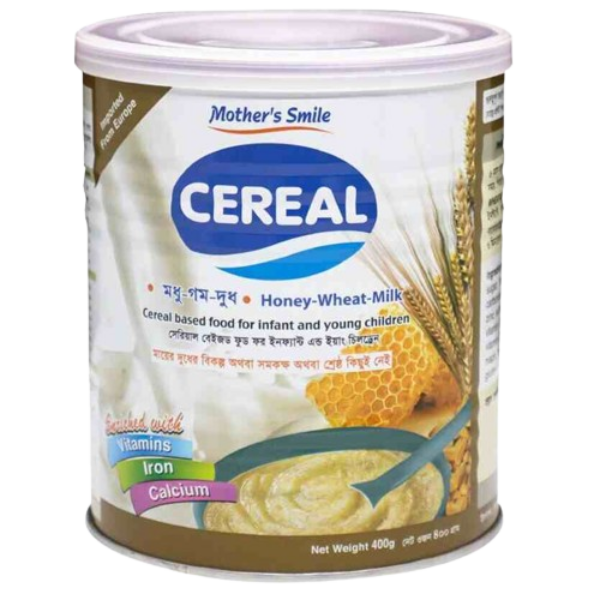 MOTHER'S SMILE CEREAL HONEY-WHEAT-MILK 400GM