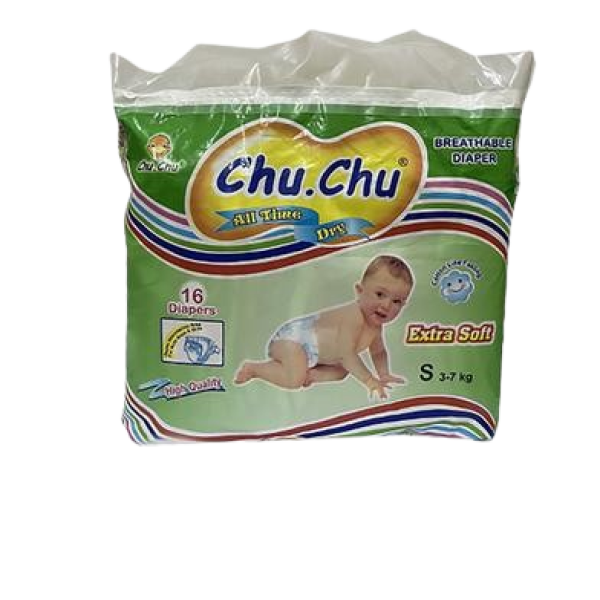 CHU.CHU BABY DIAPERS 16PCS / S
