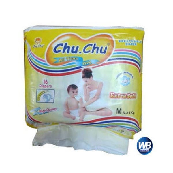 CHU.CHU BABY DIAPERS 16PCS / M