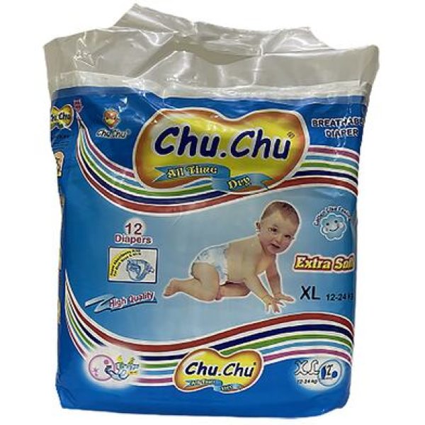 CHU.CHU BABY DIAPERS 12PCS / XL