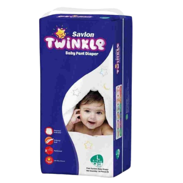 TWINKLE BABY PENT DIAPER 34 PCS L