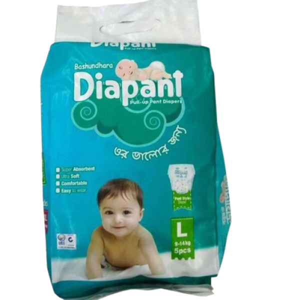 বসুন্ধরা বেবি ডায়াপ্যান্ট ৫পিস L