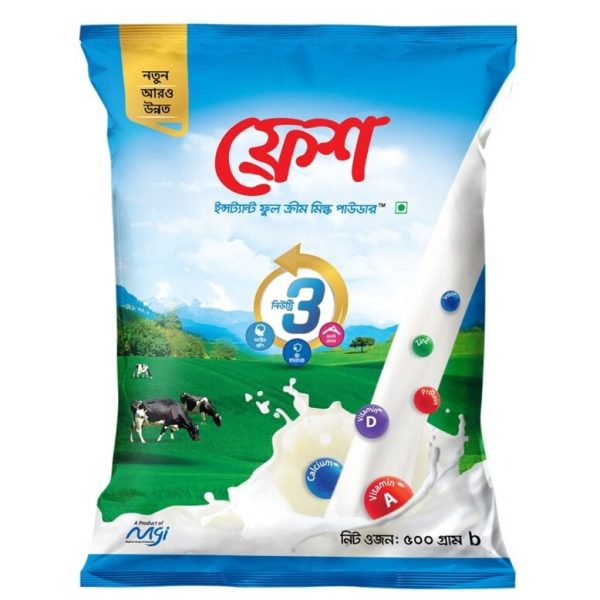 ফ্রেশ ফুল ক্রিম মিল্ক পাউডার ৫০০গ্রাম