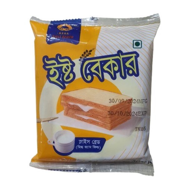 ইষ্ট বেকার স্লাইস ব্রেড মিল্ক জ্যাম ফিল্ড ৫০গ্রাম