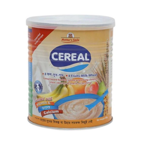 MOTHER'S SMILE CEREAL 4 FRUITS-MILK-WHEAT 400GM